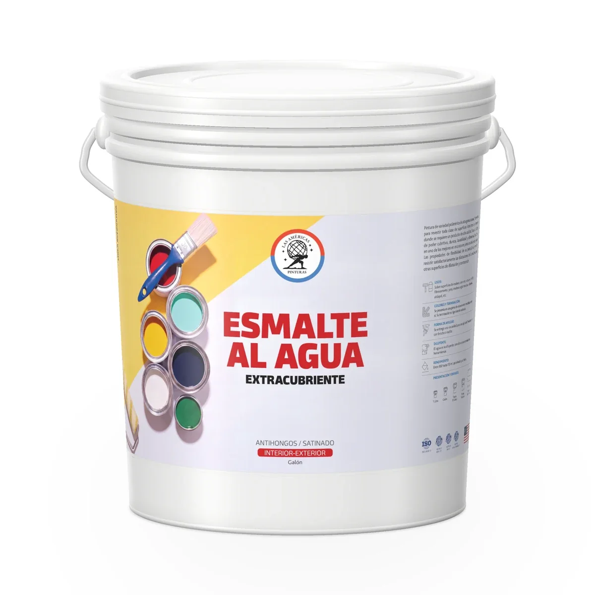 Esmalte al Agua Extracubriente, envase galón