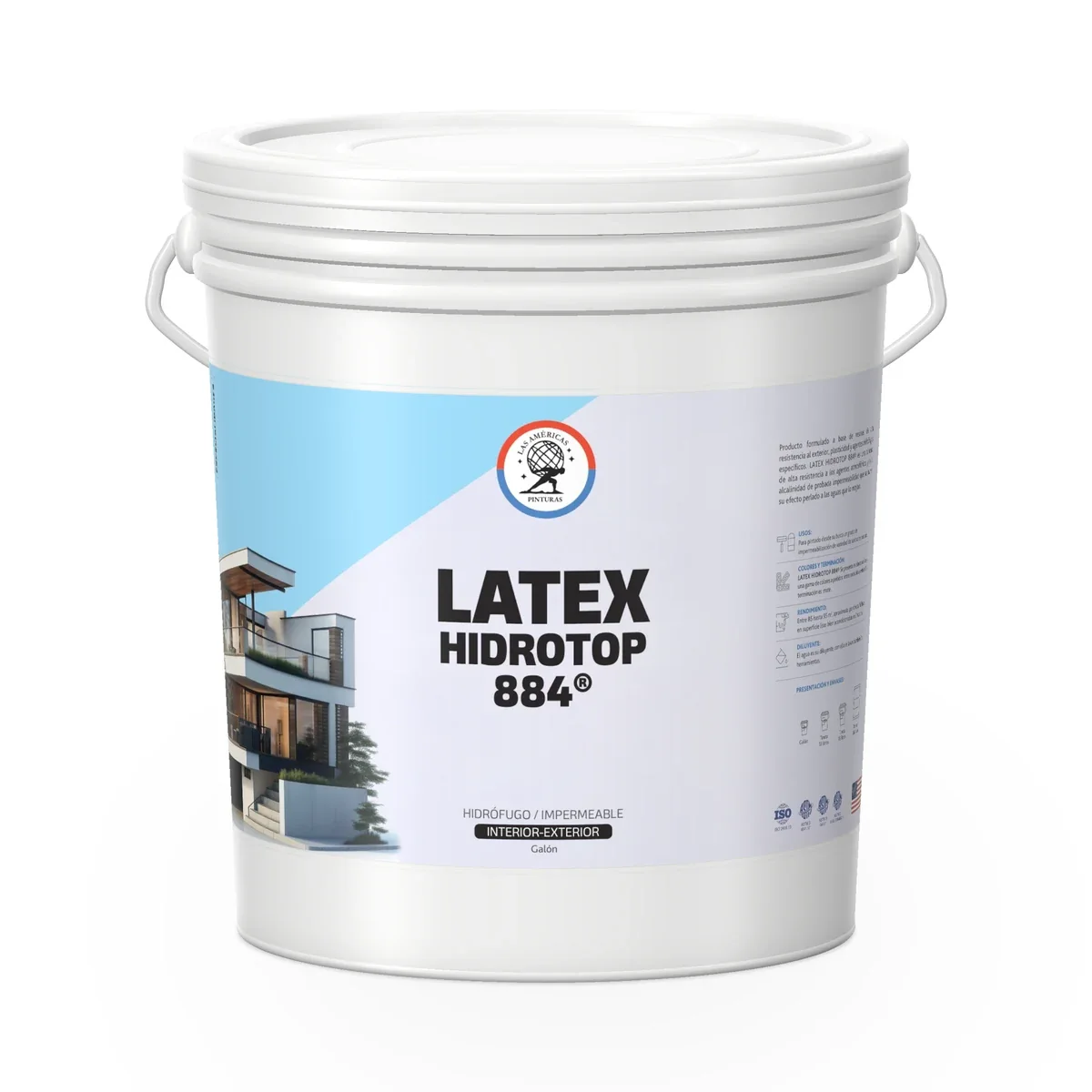 Látex Hidrotop 884®, envase galón